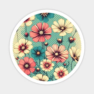 Cosmos Flowers Magnet